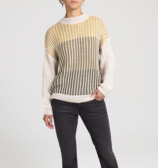 Miss Me Theresa Crocheted Crewneck
