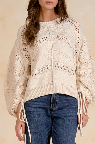 Elan Bethany Knit Tie Sweater