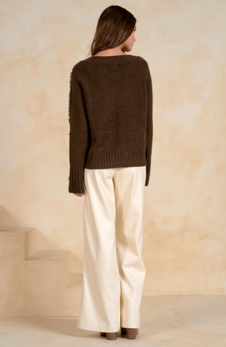 Elan Kathie Fringe Sweater