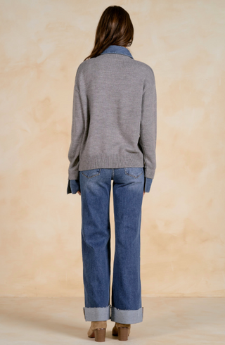 Elan Reba Denim Sweater