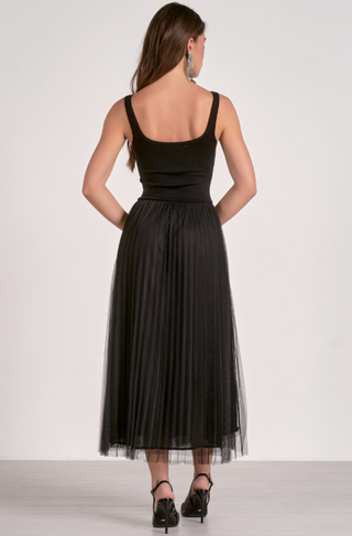 Elan Moreen Black Midi Dress