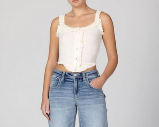 Miss Me Hannah Ruffled Tank