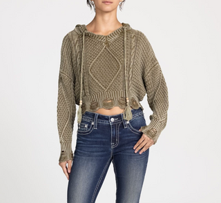 Miss Me Christy Cropped Sweater