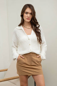 Clara Collared Knit Cardigan