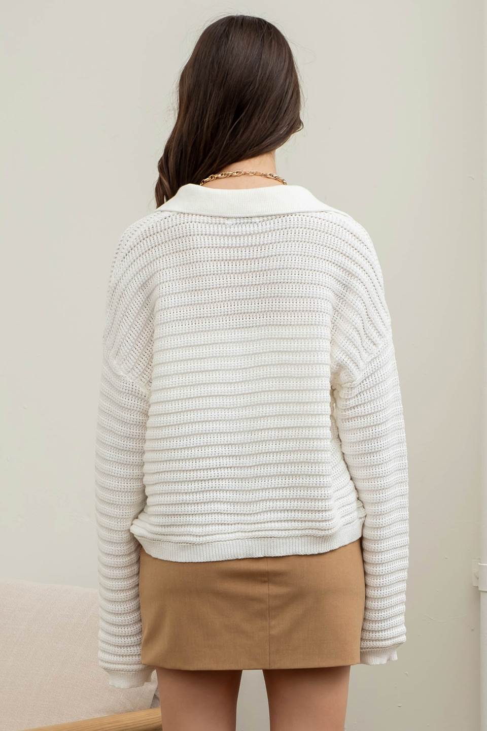 Clara Collared Knit Cardigan