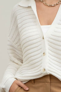 Clara Collared Knit Cardigan