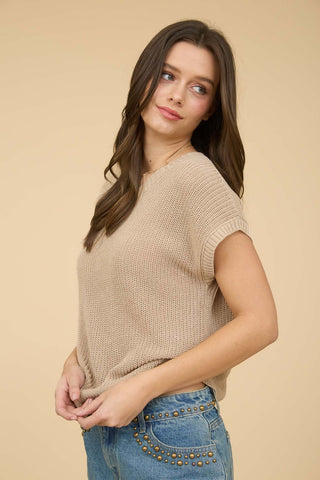 Claire Crochet Knit Pullover