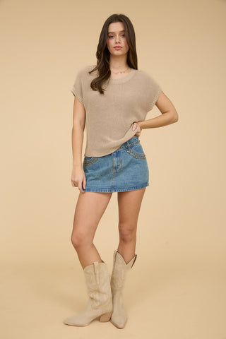 Claire Crochet Knit Pullover