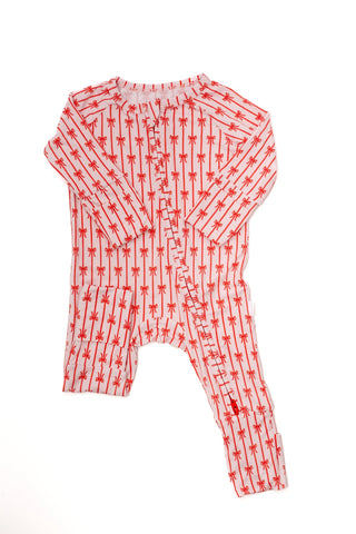 Uptown Baby Girls Holiday Bow Sleep Romper