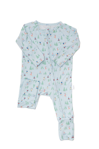 Uptown Baby Neutral Ski Slopes Romper