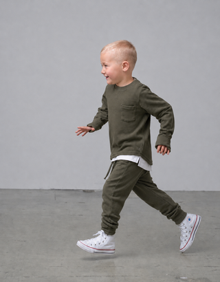 Little Bipsy Boys Green Waffle Top