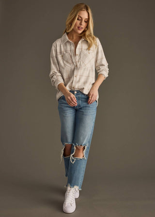 Panache Apparel Andrea Plaid Button Up