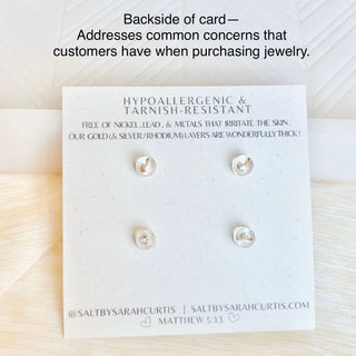 Salt Dainty Set Crystal Earrings