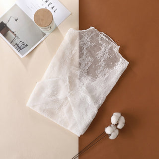 Tiffany Semi Sheer Mesh Lace Top