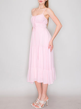 Sophia Front Tie Tiered Dress