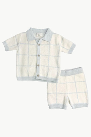 Viverano Checkered Jacquard Shirt and Shorts