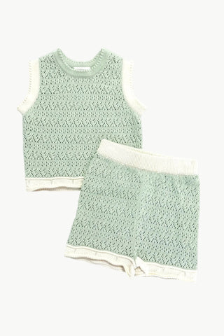 Viverano Poppy Textured Tank and Shorts