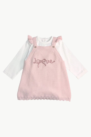 Viverano Love Embroidered Knit Dress and Bodysuit