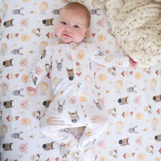 Caden Lane Baby Barnyard Buddies Zip Footie