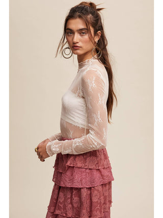 Lillian Sheer Unlined Lace Top