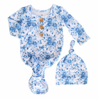 Caden Lane Baby Girl Knot Gown Sets