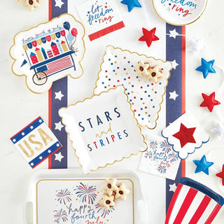 Star Foil Scalloped Napkins