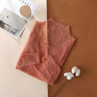 Tiffany Semi Sheer Mesh Lace Top