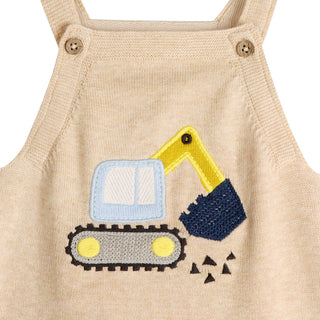 Viverano Excavator Embroidered Baby Overall Set