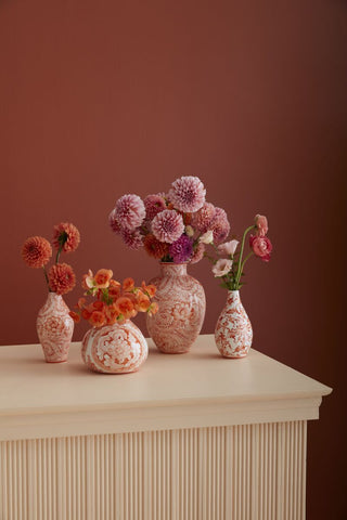 Coral Eleanor Vase Collection