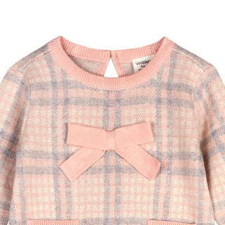 Viverano Baby Girl Sophie Bow Checkered Dress