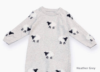 Viverano Baby Furry Sheep Jacquard Jumpsuit