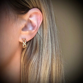 Salt Criss Cross Hoop Earrings