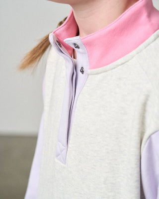 Little Bipsy Girls Colorblock Mockneck Pullover