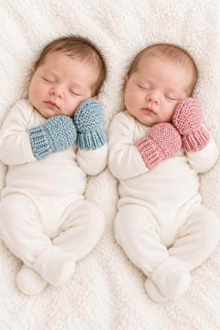 Huggalugs Garter Stitch Baby Mittens