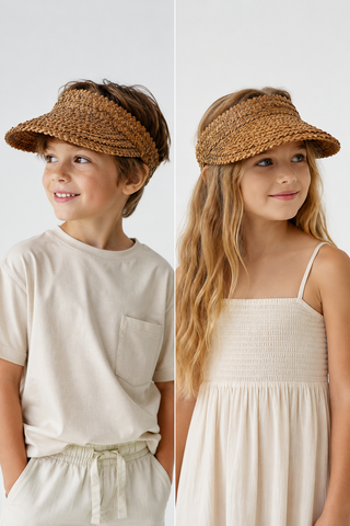 Commons Kids Straw Sun Visor Boho