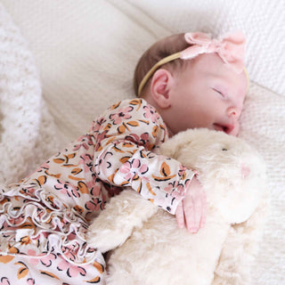 Caden Lane Baby Mauvelous Meadow Ruffle Footie