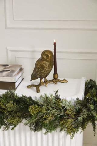 Owls Watch Candleholder