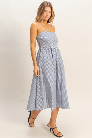 Hailey Striped Spaghetti Strap Dress