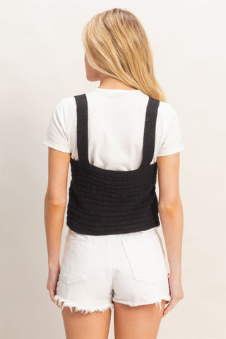 Heather Textured Knit Tank