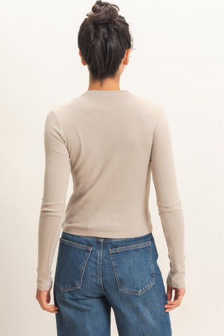 Hellen Placket Button Top