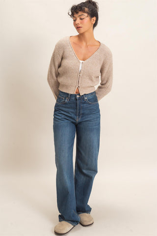 Finley Cropped Sweater Cardigan