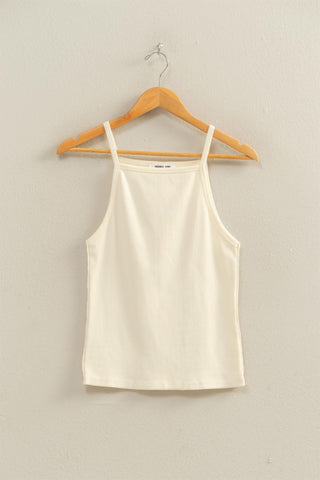 Kendra Squared Ribbed Tank Top