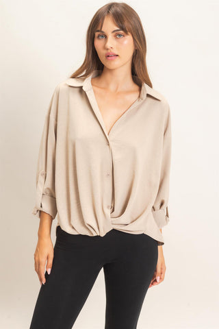 Ashlynn Dolman Button Top