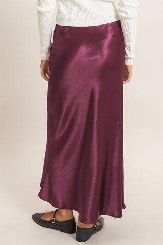 Danielle Satin Midi Skirt