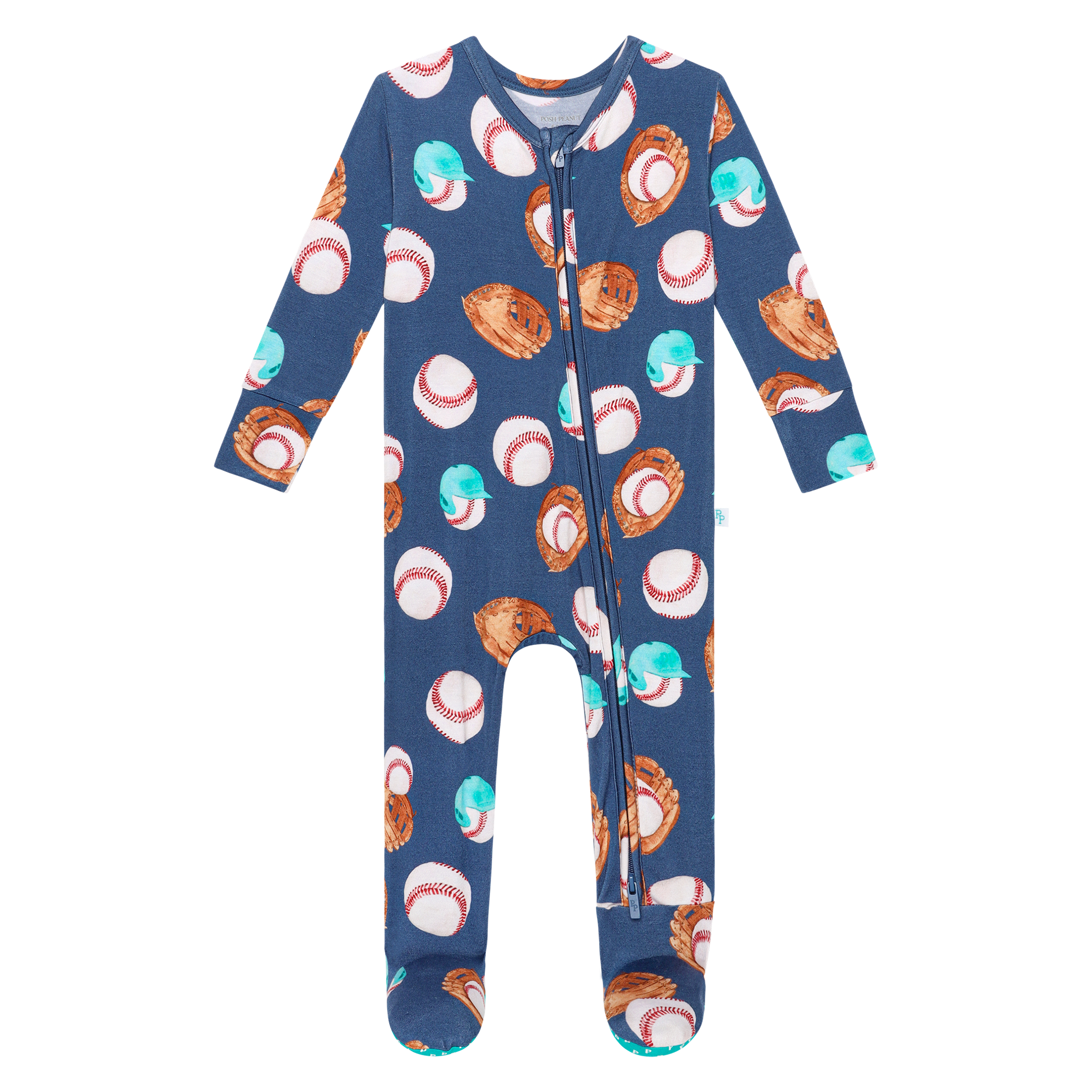 Posh Peanut Homer Footie-Zippered Onesie