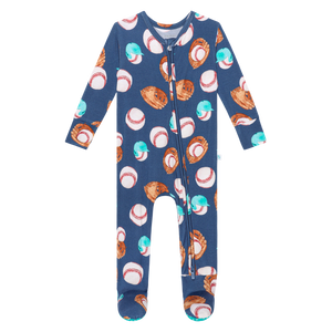 Posh Peanut Homer Footie-Zippered Onesie