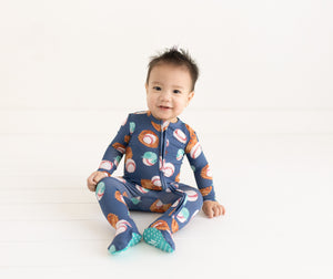 Posh Peanut Homer Footie-Zippered Onesie