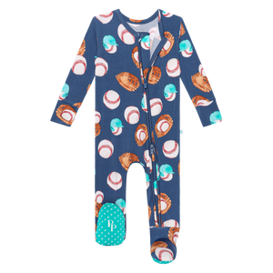 Posh Peanut Homer Footie-Zippered Onesie