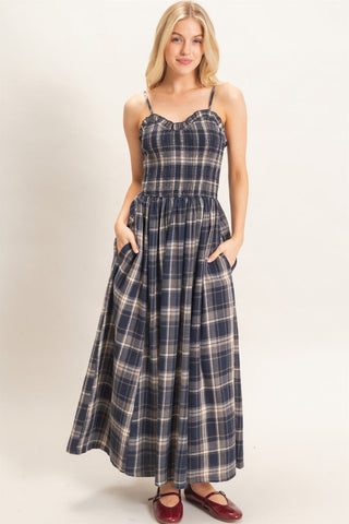 Nikita Navy Plaid Dress