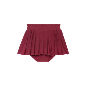 Posh Peanut Baby Burgundy Rose Skirted Bloomer